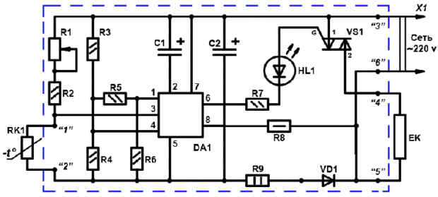 Схема терморегулятора в инкубаторе Идеальная наседка